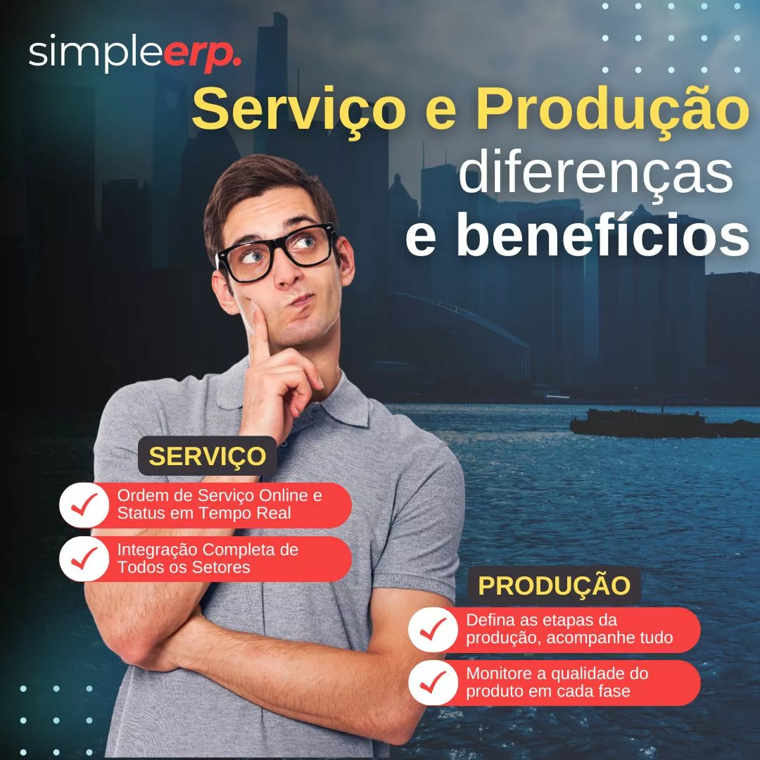 serviço e produção